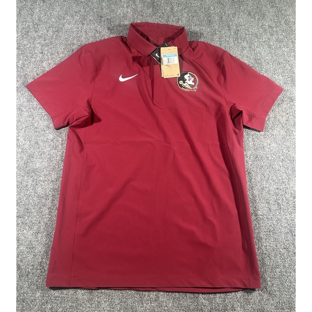 Nike X Florida State Seminoles Men's M Garnett Polo Shirt On Field Performance